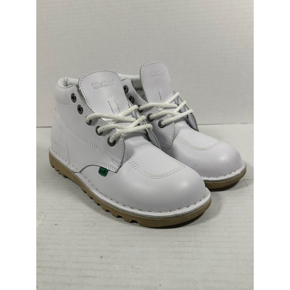 Kickers Kick Hi Mens White Leather Ankle Boots Size 11‎ US 10.5 UK 45 EU